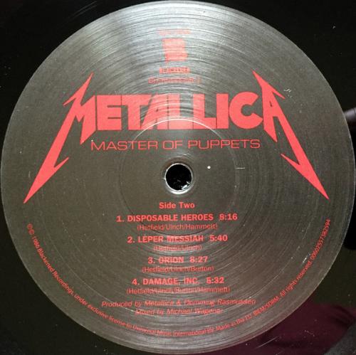Виниловая пластинка Metallica, Master Of Puppets