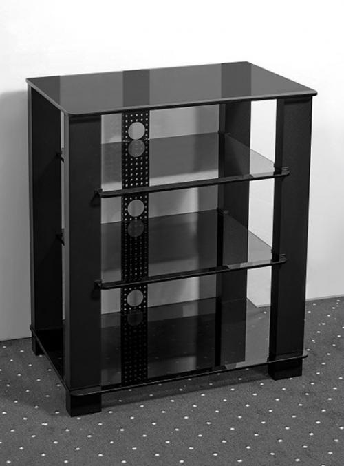 Стойка под аппаратуру VoxModule Hi-Fi 4 полки (черный/черное стекло)