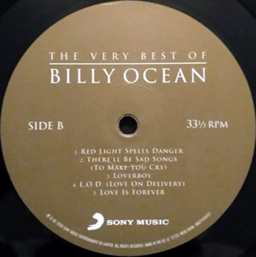Виниловая пластинка Sony BILLY OCEAN, THE VERY BEST OF BILLY OCEAN (Black Vinyl)