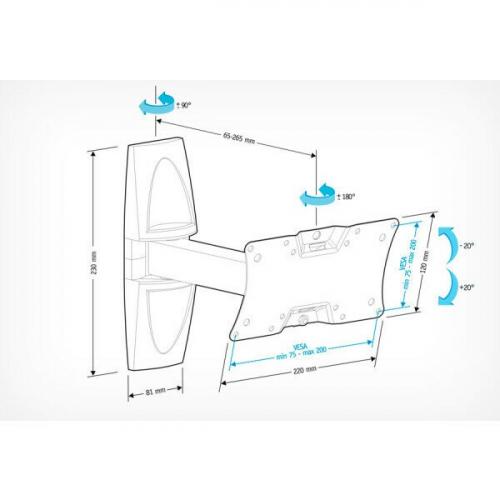 Кронштейн для телевизора Holder LCDS-5063 белый