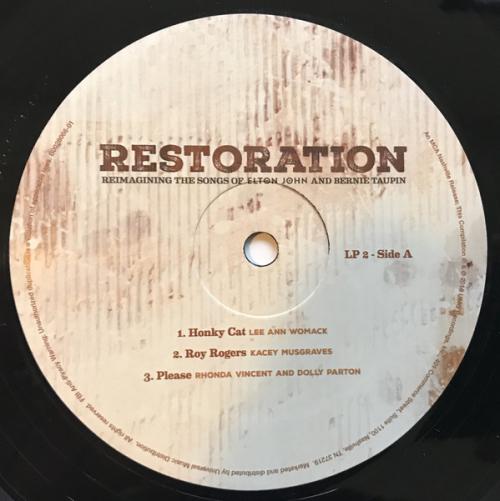 Виниловая пластинка Various Artists, Restoration: The Songs Of Elton John And Bernie Taupin
