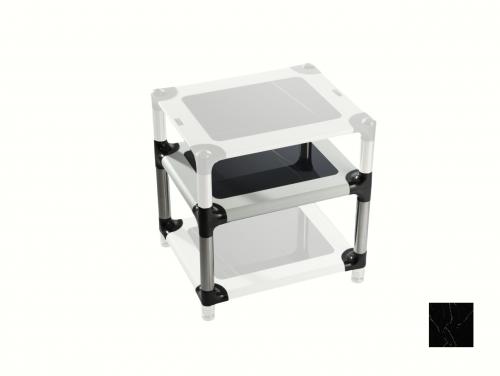 Модуль стройки Bassocontinuo Aeroline F2 White shelf/Black marble Mid shelf (250 mm)