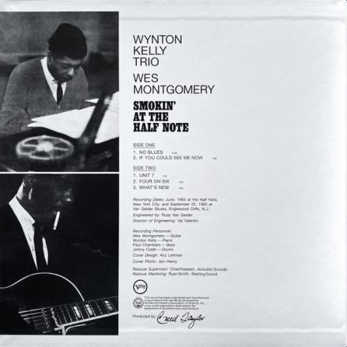 Виниловая пластинка Montgomery, Wes; Kelly, Wynton - Smokin' At The Half Note (Acoustic Sounds) (Black Vinyl LP)