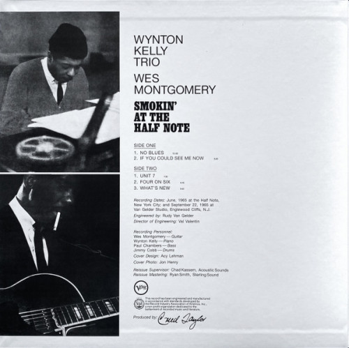Виниловая пластинка Montgomery, Wes; Kelly, Wynton - Smokin' At The Half Note (Acoustic Sounds) (Black Vinyl LP)