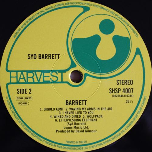 Виниловая пластинка PLG Syd Barrett Barrett (Black Vinyl)