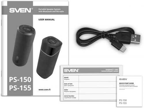 Портативная колонка Sven PS-150 Black