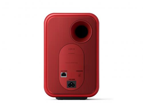 Активная беспроводная акустика со стойками KEF LSX II LAVA RED + KEF S1 Floor Stand Red