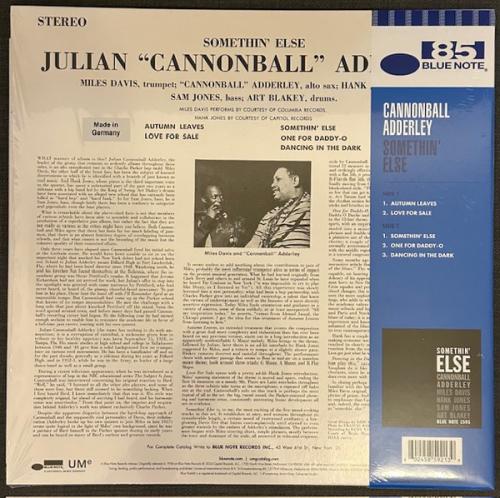 Виниловая пластинка Cannonball Adderley - Somethin' Else ((Limited Indie Blue Vinyl LP)