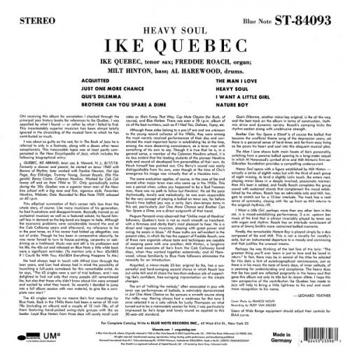 Виниловая пластинка Ike Quebec - Heavy Soul