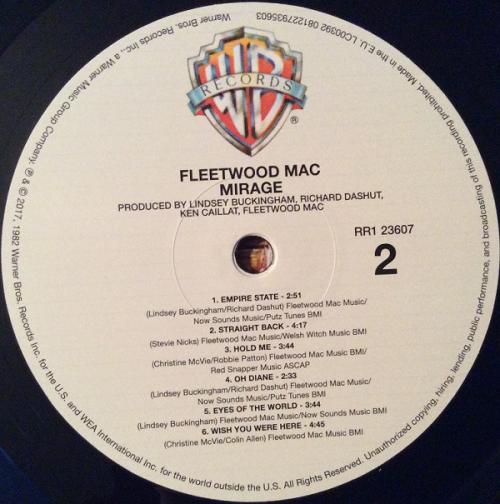 Виниловая пластинка Fleetwood Mac MIRAGE (180 Gram)
