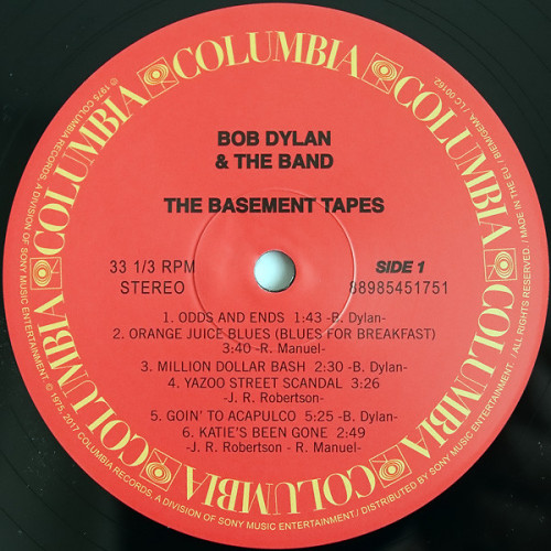 Виниловая пластинка Bob Dylan THE BASEMENT TAPES