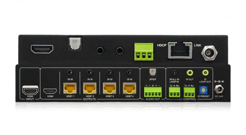 Комплект из сплиттера и 4 приемников сигнала HDMI Qtex QVS 141T-H2 KIT