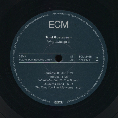 Виниловая пластинка Tord Gustavsen TORD GUSTAVSEN: WHAT WAS SAID
