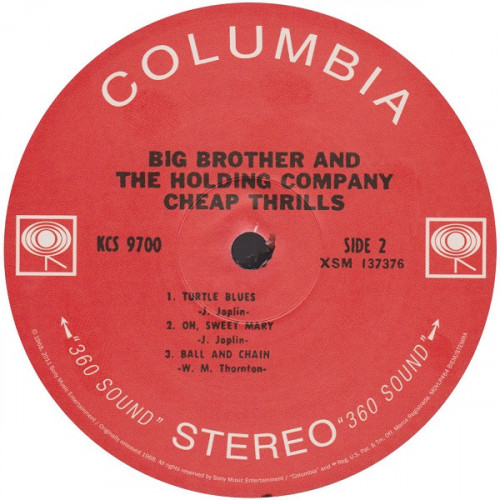 Виниловая пластинка JOPLIN JANIS - BIG BROTHER & THE HOLDING COMPANY - CHEAP THRILLS (LP)