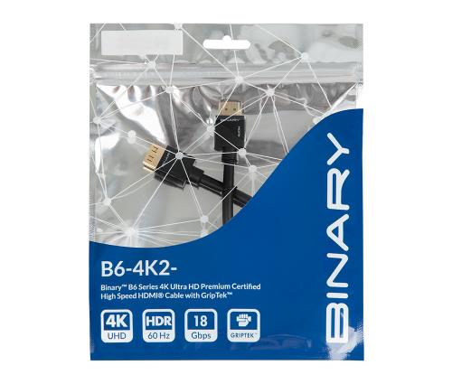HDMI кабель Binary HDMI B6 4K Ultra HD Premium Certified High Speed 0.3м
