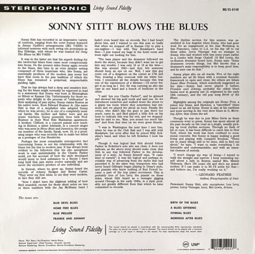 Виниловая пластинка Sonny Stitt - Blows The Blues (Acoustic Sounds) (Black Vinyl LP)