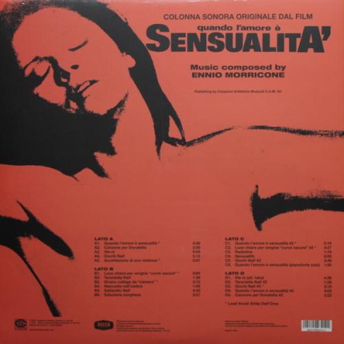 Виниловая пластинка Саундтрек - Quando L'Amore E Sensualita (Ennio Morricone) (Black Vinyl 2LP)