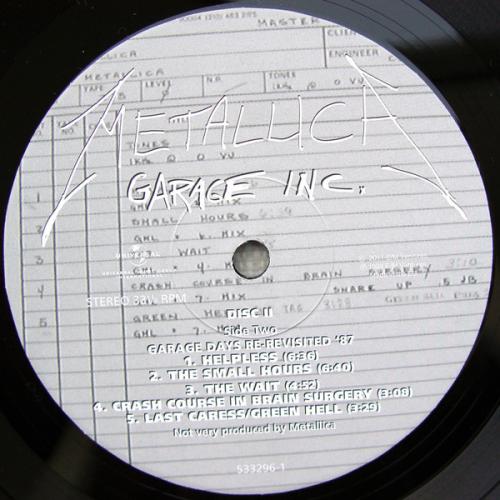Виниловая пластинка Metallica, Garage Inc.