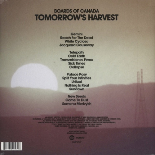 Виниловая пластинка Boards Of Canada - Tomorrow's Harvest (Black Vinyl 2LP)
