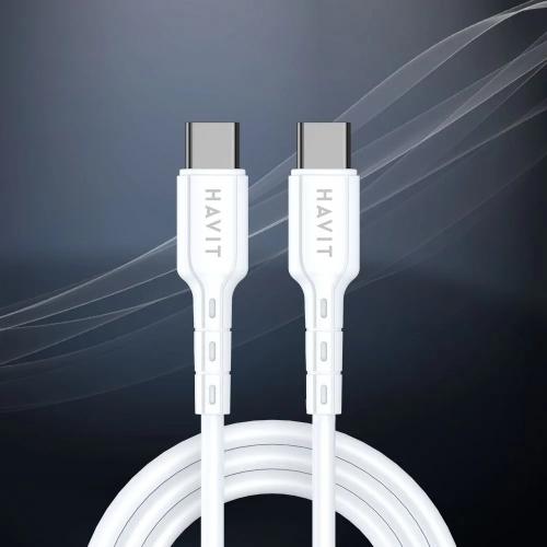 USB кабель HAVIT CB6235 USB-C - USB-C WH 1m