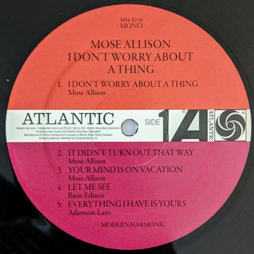 Виниловая пластинка Mose Allison - I Don't Worry About A Thing (Black Vinyl LP)