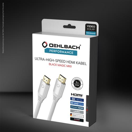 HDMI-кабель Oehlbach PERFORMANCE Black Magic MKII, UHS HDMI 5.0m white (D1C92497)