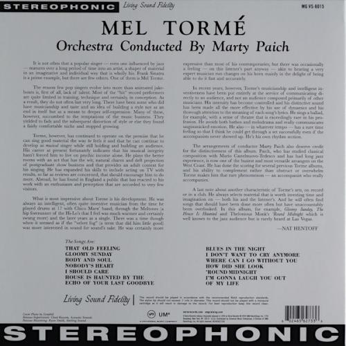 Виниловая пластинка Mel Torme - Torme (Analogue, Acoustic Sounds) (Black Vinyl LP)