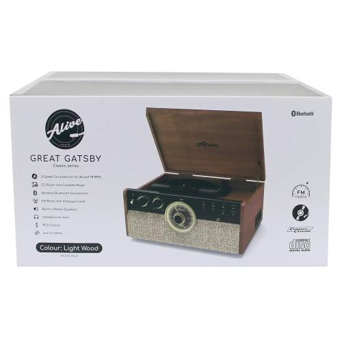 Проигрыватель винила Alive Audio Great Gatsby Light Wood
