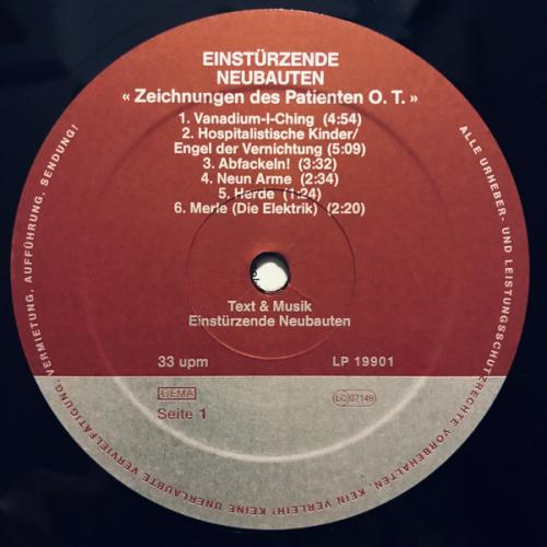 Виниловая пластинка Einsturzende Neubauten - Drawings Of Patient O.T. (Black Vinyl LP)