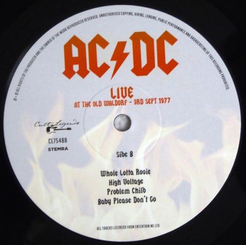 Виниловая пластинка AC/DC - Best Of Live At The Waldorf San Francisco September 3 1977