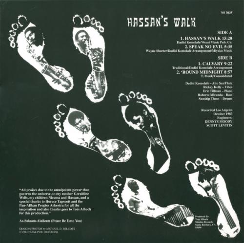 Виниловая пластинка Dadisi Komolafe - Hassan's Walk (Analogue) (Black Vinyl LP)