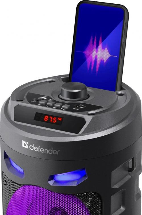 Минисистема Defender 16W BLACK CRASHBOOM