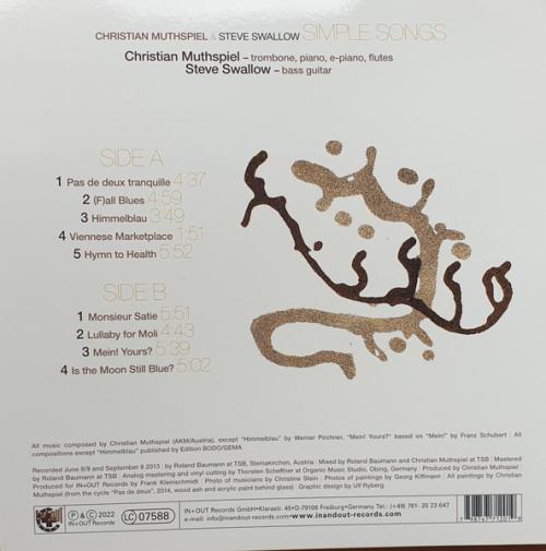 Виниловая пластинка Muthspiel, Christian; Swallow, Steve - Simple Songs (Black Vinyl LP)