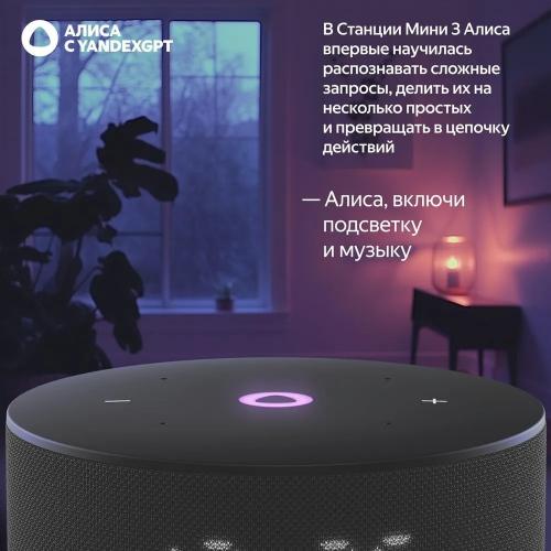 Умная колонка Яндекс Станция Мини 3 Черный