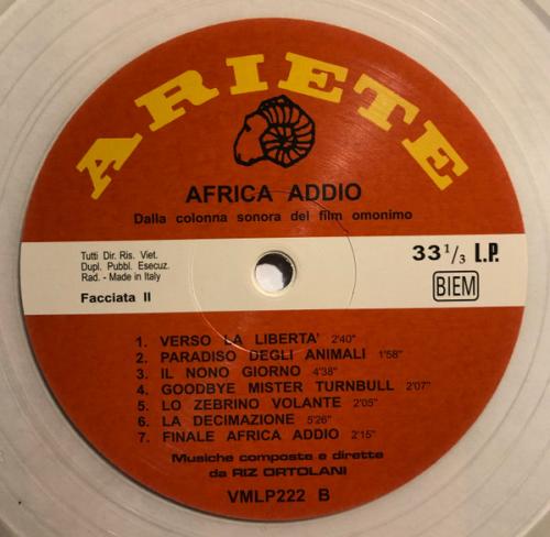 Виниловая пластинка Саундтрек - Africa Addio (Riz Ortolani) (Coloured Vinyl LP)