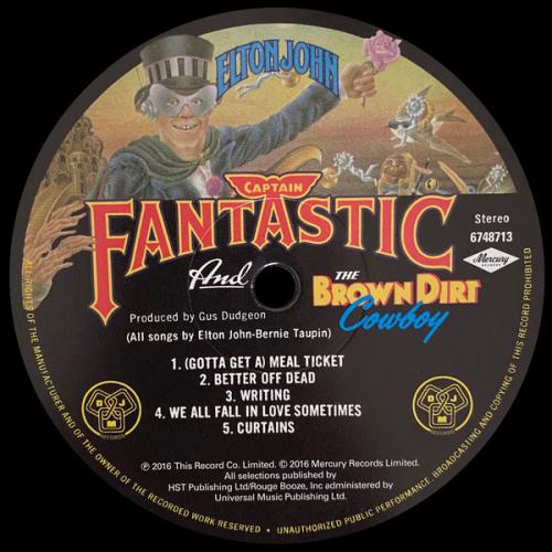 Виниловая пластинка Elton John, Captain Fantastic And The Brown Dirt Cowboy (2016 Remastered / Standard)