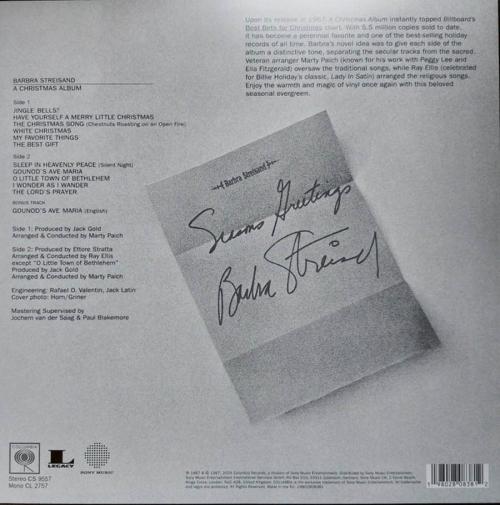 Виниловая пластинка Barbra Streisand - A Christmas Album  (Turquoise Marble Vinyl LP)
