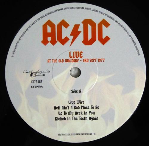 Виниловая пластинка AC/DC - Best Of Live At The Waldorf San Francisco September 3 1977