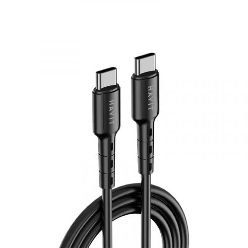 USB кабель HAVIT CB6235 USB-C - USB-C BK 1m