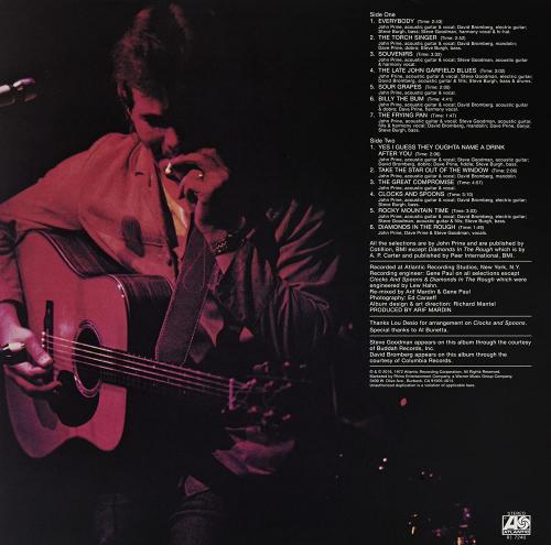 Виниловая пластинка John Prine - Diamonds In The Rough (180 Gram/Black Vinyl)