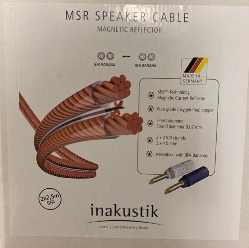 Кабель акустический In-Akustik Exzellenz LS MSR 2x4.0 mm2 2.5m Exz. BFA Banana #00604S033