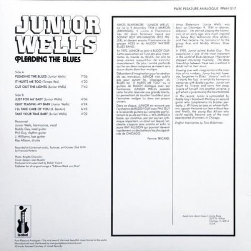 Виниловая пластинка Junior Wells - Pleading The Blues (Analogue) (Black Vinyl LP)