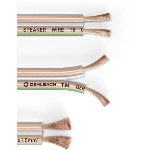 Акустический кабель Oehlbach PERFORMANCE Speaker Cable 2x1,50mm2, clear 20m spool (D1C105)