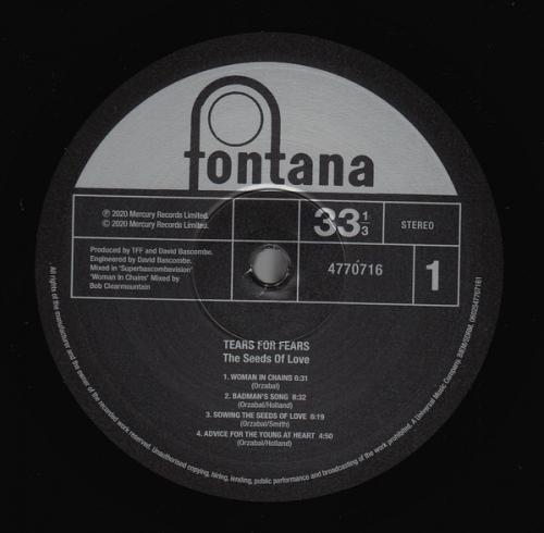Виниловая пластинка Tears For Fears - The Seeds Of Love