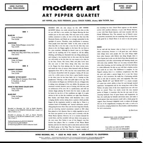 Виниловая пластинка Art Pepper - Modern Art (Analogue, Black Vinyl LP)