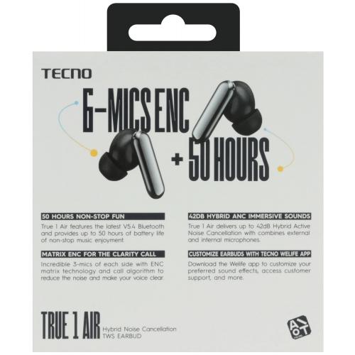 Наушники TECNO TU01 True 1 Air Elegant Black
