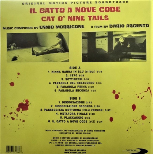Виниловая пластинка Саундтрек - Il Gatto A Nove Code (Ennio Morricone) (Coloured Vinyl LP)