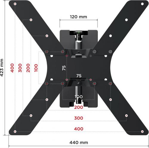 Кронштейн для телевизора Holder LCD-5566-B черный