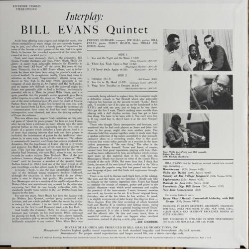 Виниловая пластинка Bill Evans - Interplay (Analogue, Black Vinyl LP)