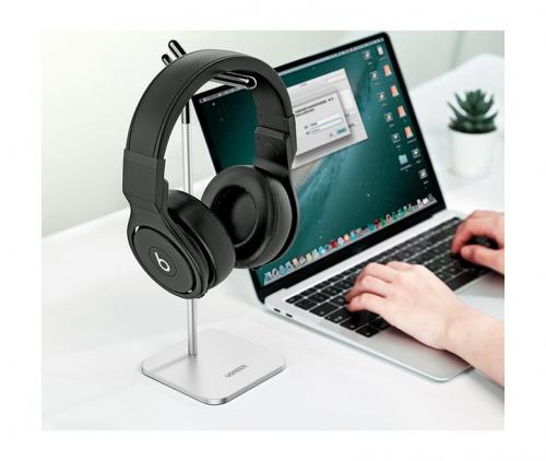 Подставка настольная металлическая UGREEN для наушников и гарнитуры Adjustable Headphone Stand Bracket #80701
